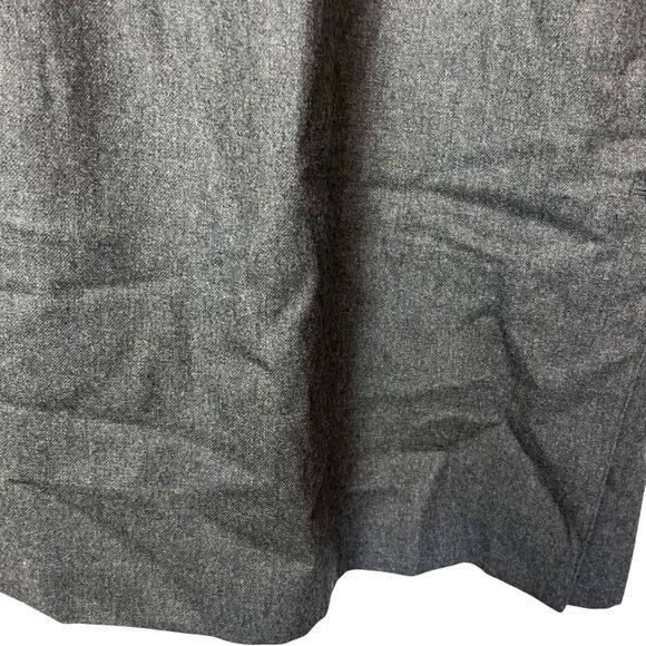Liz Claiborne Pleated Midi Modest Vintage Gray Wool Skirt Pockets Old Money 16 - Picture 5 of 16